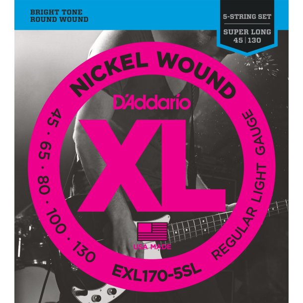 D'Addario EXL170-5SL, Light 045 - 130 (5-Strenges�t Super Long)